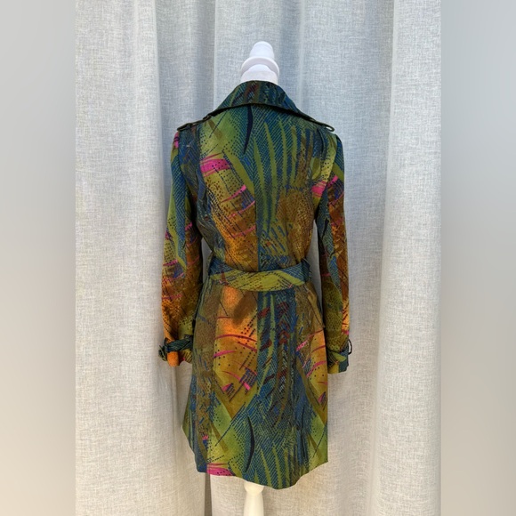 Alberto Makali multicolor double breasted trench coat - Picture 3 of 8